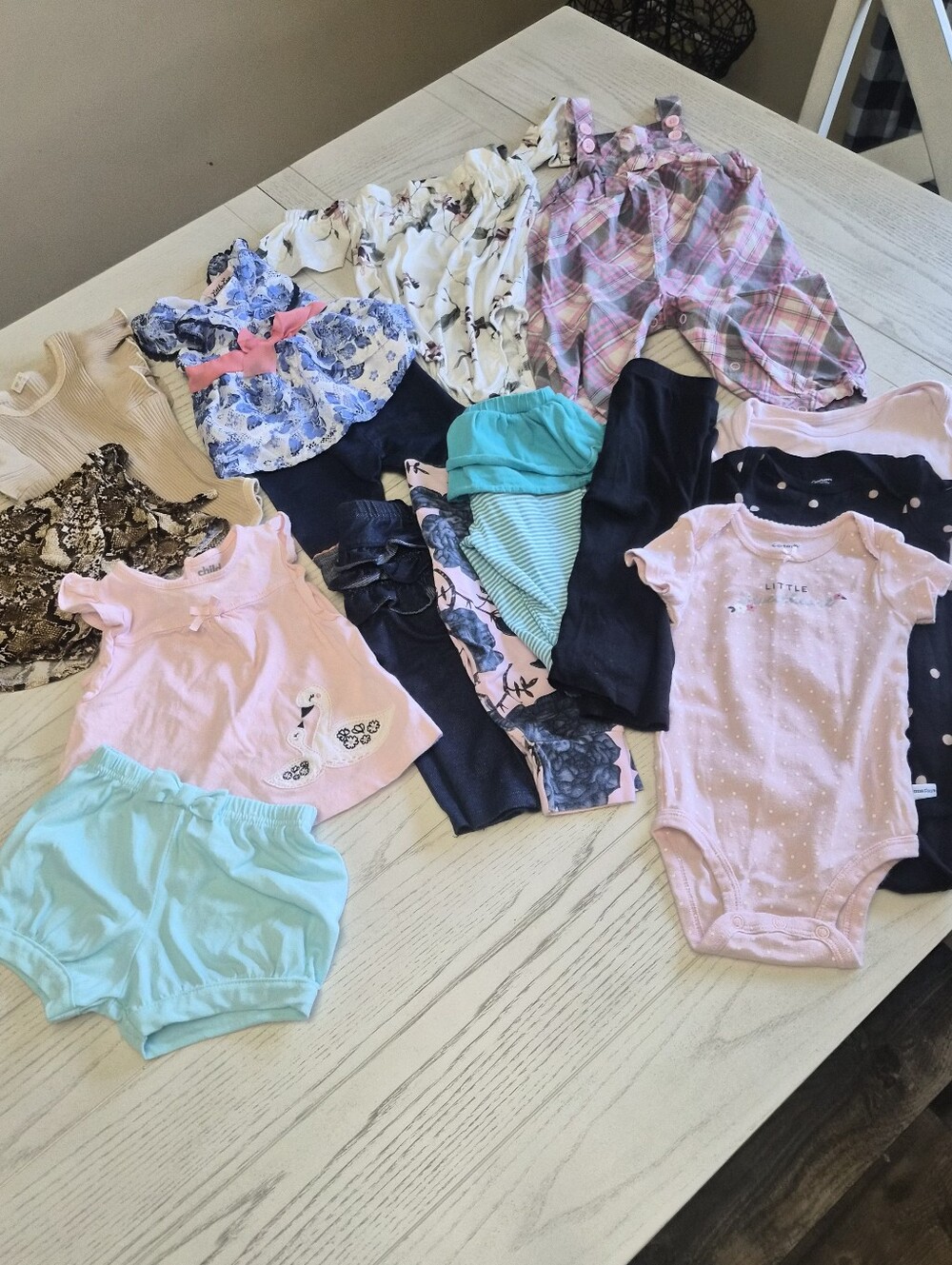 Baby Girl Clothes 3-6m, & 6-9m Lot Of 15 Pcs